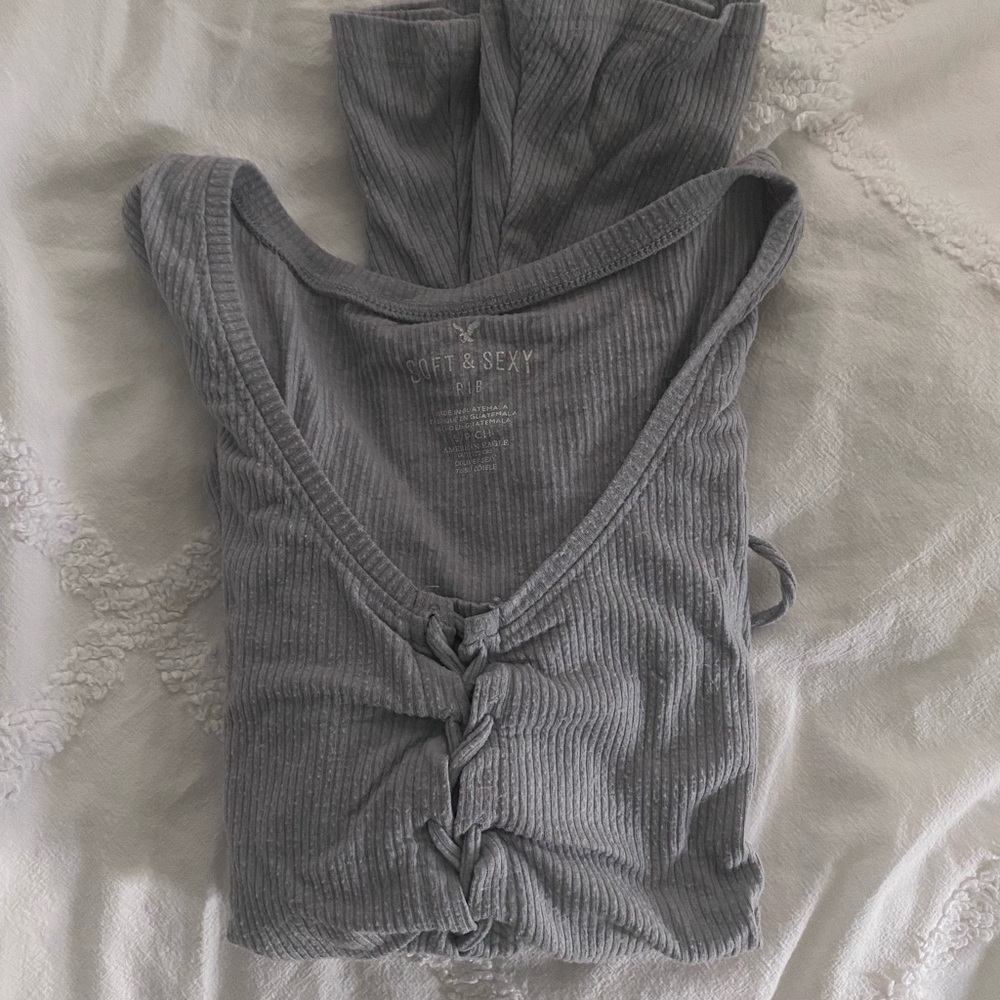 Soft and Sexy Lace Up Bell Sleeve Sweater Top